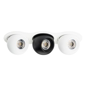Комплект из светильников и рамки 3*LED 27W 4000K i636647464 белый/чёрный InteroBall Lightstar