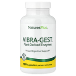 NaturesPlus, Vibra-Gest®, ферменты растительного происхождения, 180 капсул