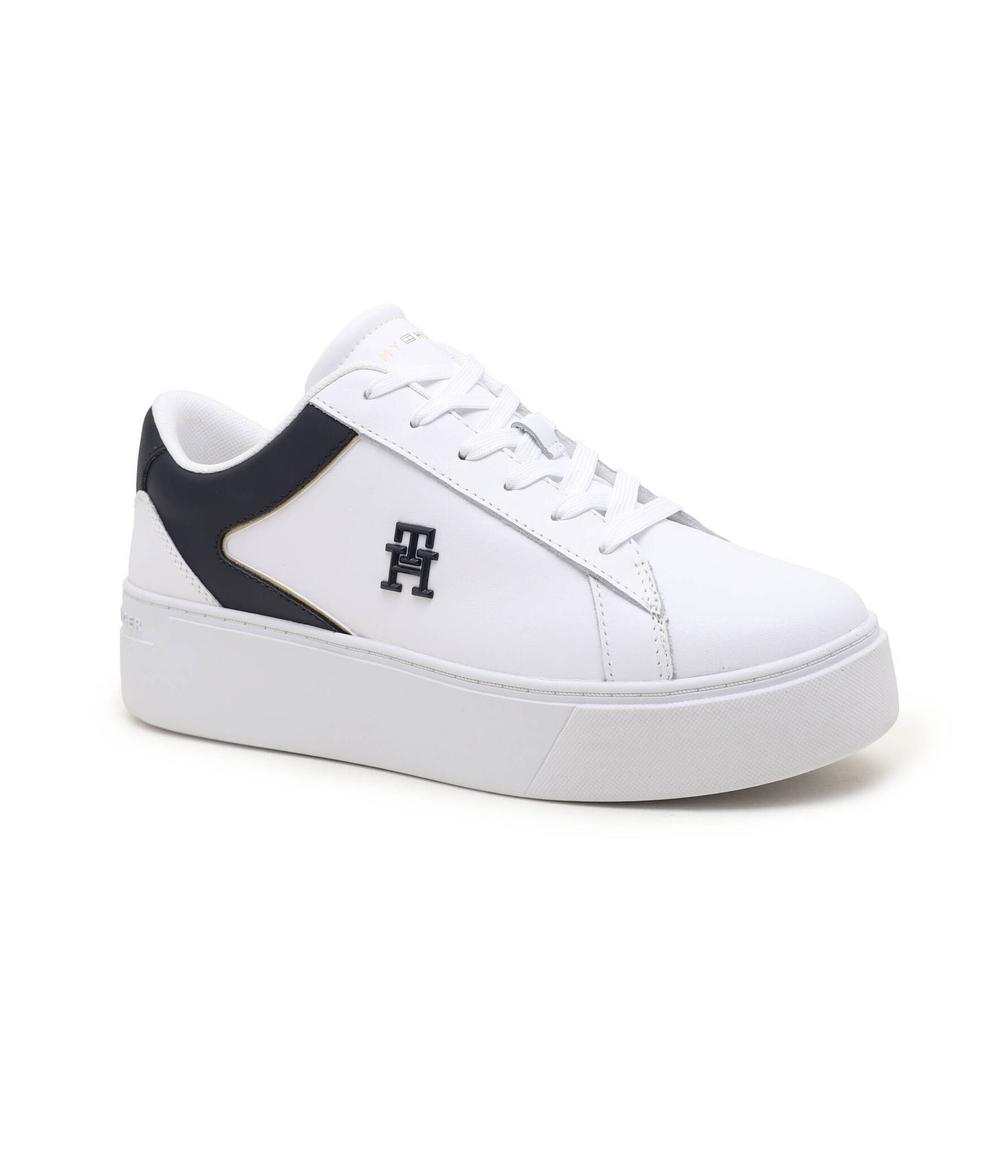 Кожаные кроссовки th platform court Tommy Hilfiger - белый(FW0FW07910)