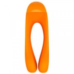 Мини вибратор на палец Satisfyer Candy Cane оранжевый