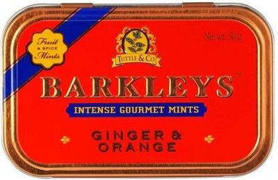 Barkleys Леденцы Ginger&Orange имбирь с апельсином 50 г (из Финляндии)