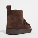 Замшевые полусапоги INUIKII Sneaker Classic Low Dark Brown на меху