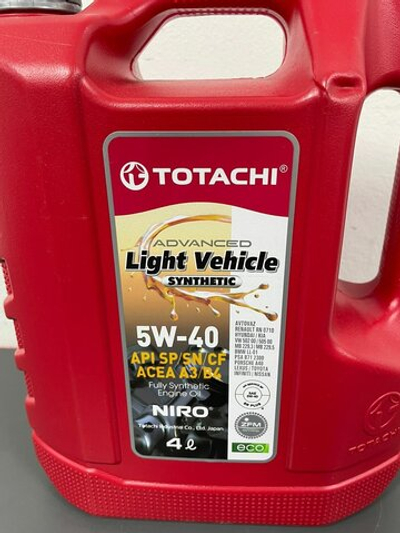 Масло моторное TOTACHI NIRO LV Synthetic SN/CF 5W-40 синтетическое 205 л 19822