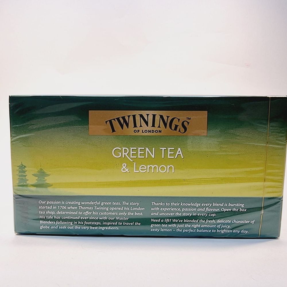 Чай зеленый Twinings "Green Tea & Lemon" 50 пакетиков, 100 г (из Финляндии)