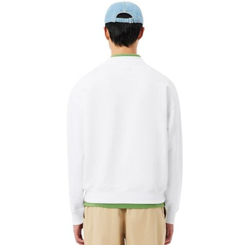 Мужская теннисная кофта Lacoste Embroidered Fleece - white