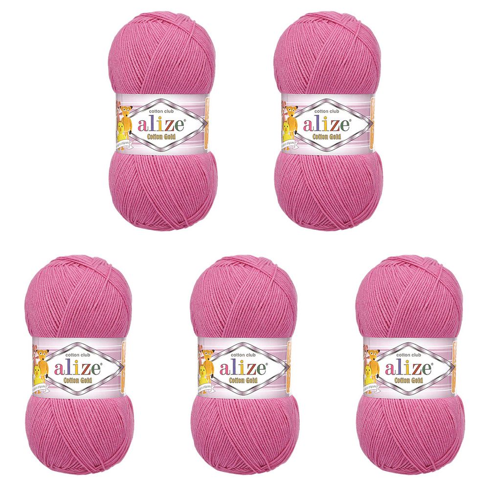 Пряжа Alize (Ализе) Cotton Gold / уп.5 мот. по 100 г, 330м, 264 лаватера