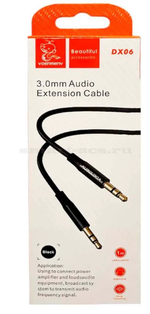 Кабель AUX DENMEN DX06 1м Black