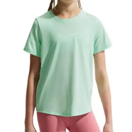 Футболка для девочки Nike Girls Dri-FIT Short-Sleeve - arctic green/white