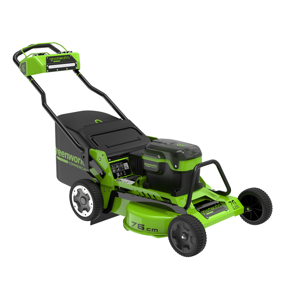 Cамоходная аккумуляторная газонокосилка Greenworks 82LM30S , 82v, 76 см, (2519207U3G), с 3хАКБ 8Ач и ЗУ для 2-х аккумуляторов
