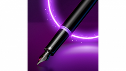 Перьевая ручка Parker IM Vibrant Rings Flame Amethyst Purple, перо:F, цвет чернил: blue, в подарочной упаковке.