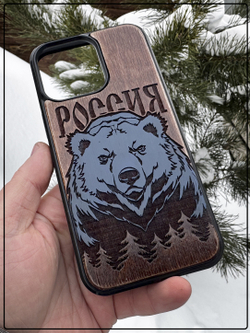 Силиконовый чехол для iPhone 17 Россия Медведь