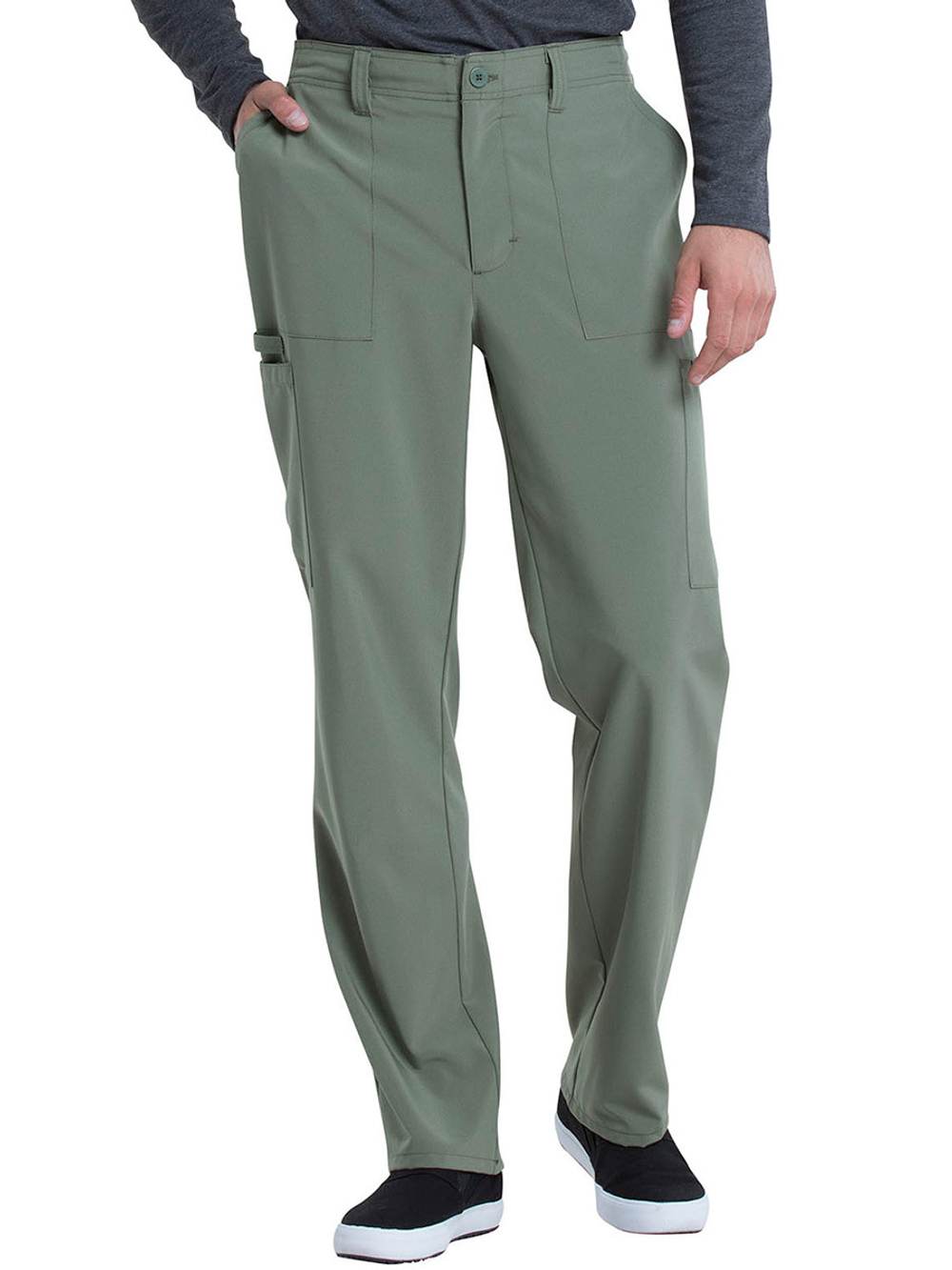 Брюки медицинские мужские укороченные Dickies DK015S с застежкой-молнией, оливковый, S