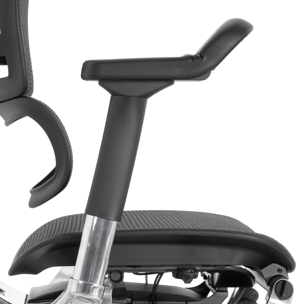 Кресло FALTO Ergohuman Elite 2 с подножкой ( чёрный каркас /сетка чёрный T-168-B1 Black )