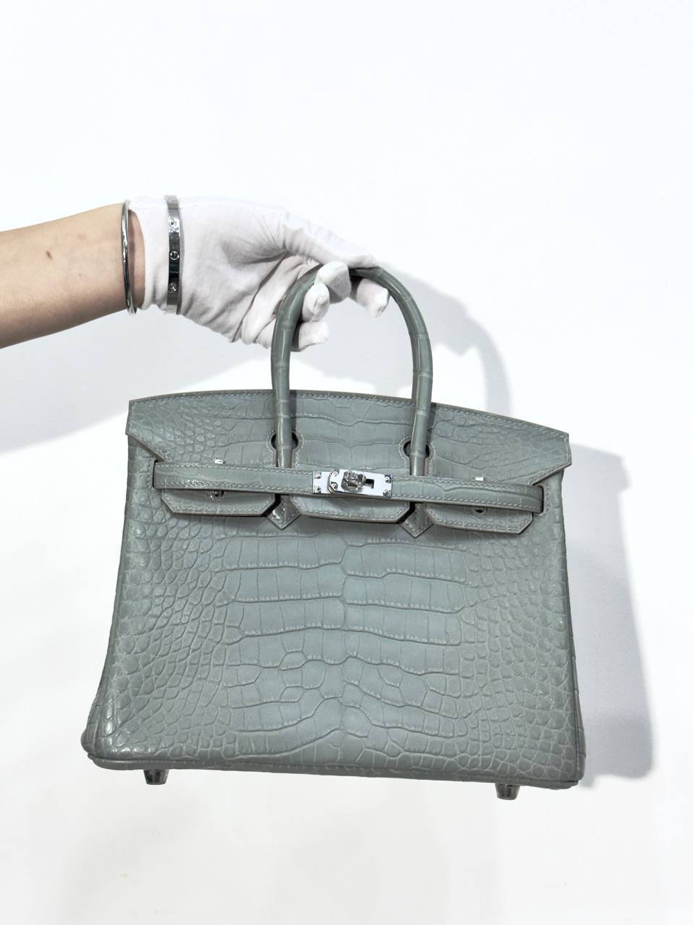 Сумка Hermes из кожи крокодила 25 см