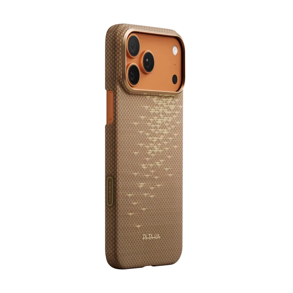 Чехол PITAKA Ultra-Slim Case для Apple iPhone 17 Pro Max (PitaTap) MagSafe, Golden Glint