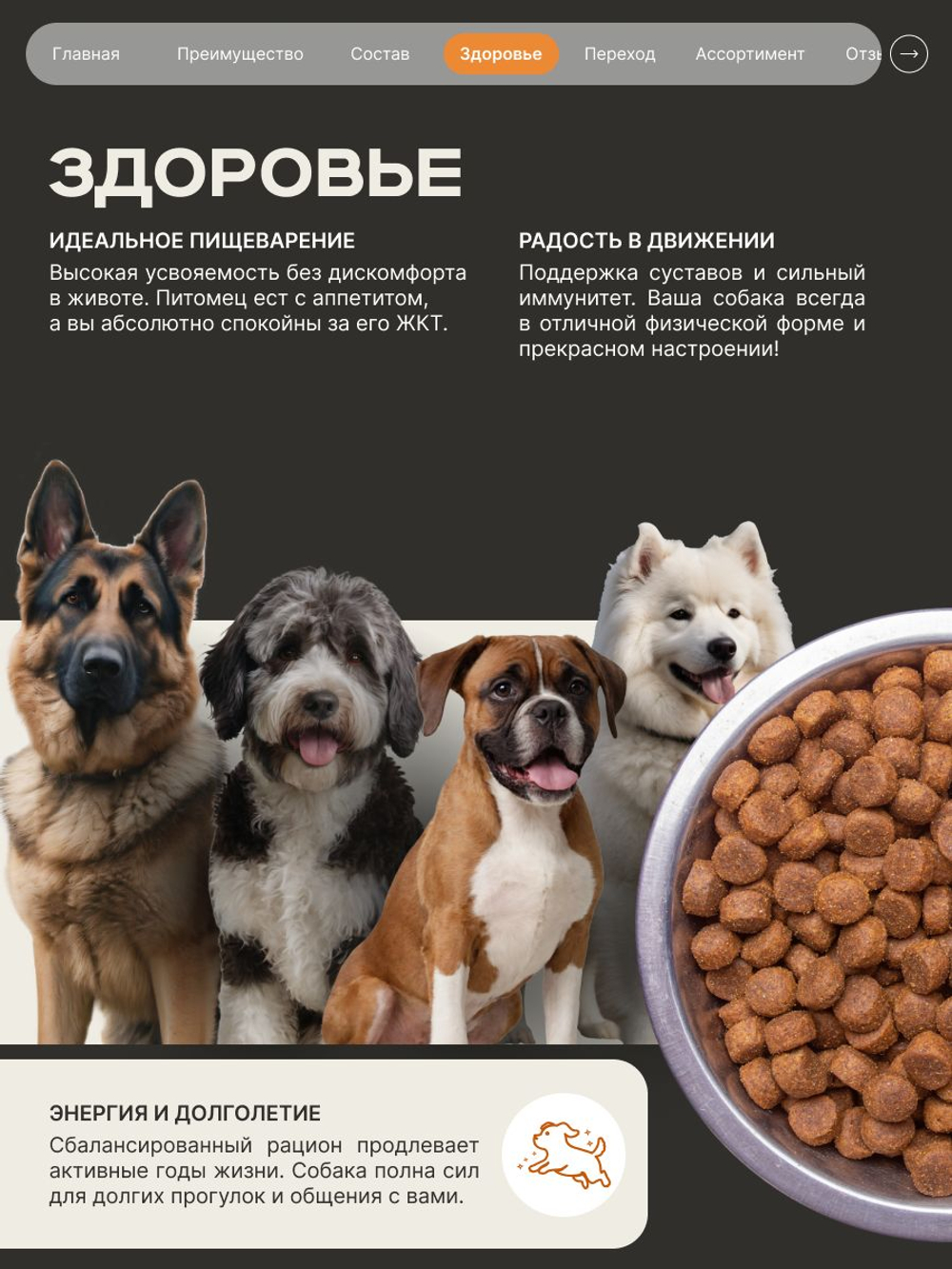 Корм сухой для взрослых собак породы Кане-корсо, премиум полнорационный комплекс, с индейкой, 12 кг, QUATTRO