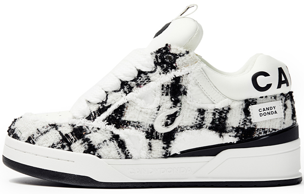 CANDYDONDA Chanel Inspired Stylish Skateboarding Shoes Unisex Black