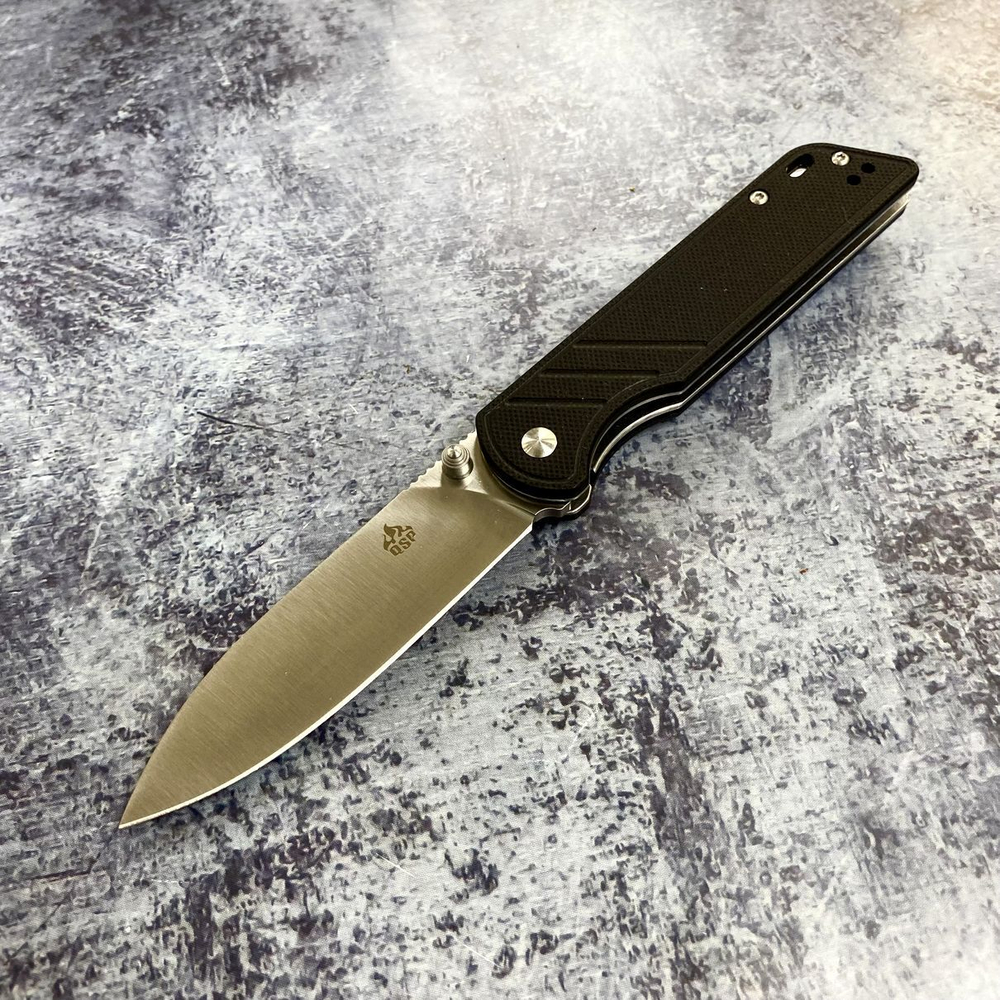 Складной нож QSP QS102-A PARROT, сталь D2, черная рукоять G10