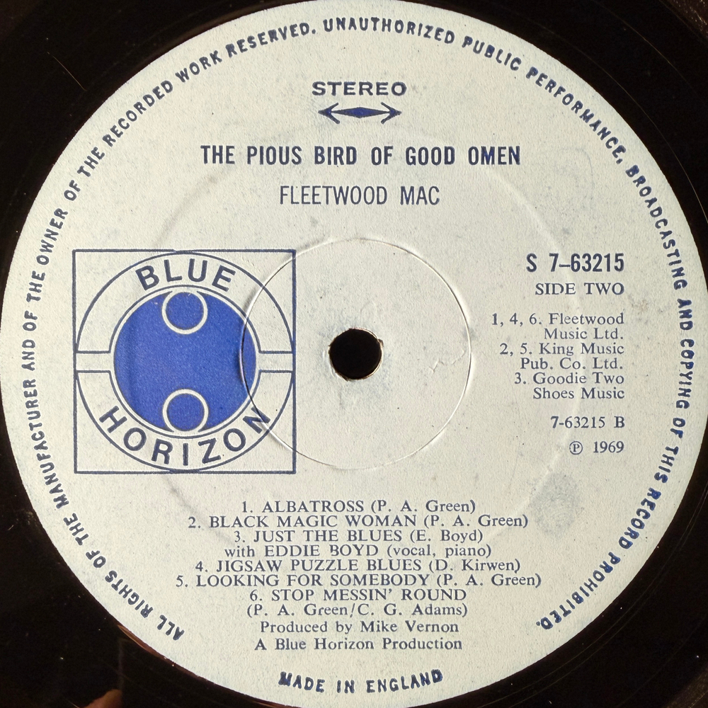 Fleetwood Mac - The Pious Bird Of Good Omen (Англия 1969г.)