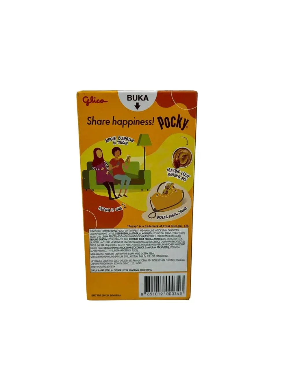 Палочки Pocky Almond с шоколадом и миндалем(2уп по36гр)