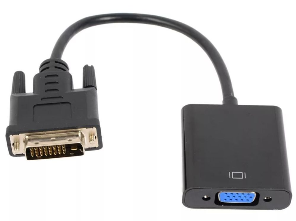 Кабель-переходник (активный) BaseTech / DVI-D(M)-VGA(15F) / 25 см- DVI-D(M)-VGA(15F)- 25 см