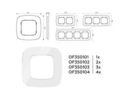 OF350102 Рамка OMEGA Radian (Белый Стекло закаленное натуральное) 2-ая