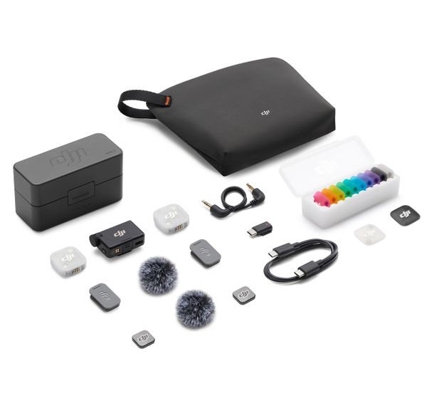 Беспроводной петличный микрофон DJI Mic Mini 2 (2 TX + 1 RX + Charging Case), Черный | Black