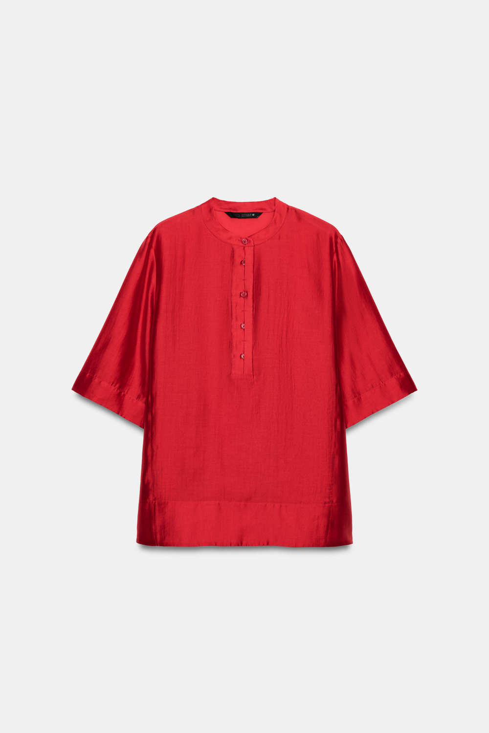 СТРУЯЩАЯСЯ БЛУЗА С КОРОТКИМИ РУКАВАМИ — ZW COLLECTION — ZARA