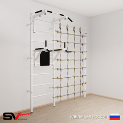 Шведская стенка Sv Sport усиленная 6030 (Турник стандарт/Брусья/Канатный лаз)