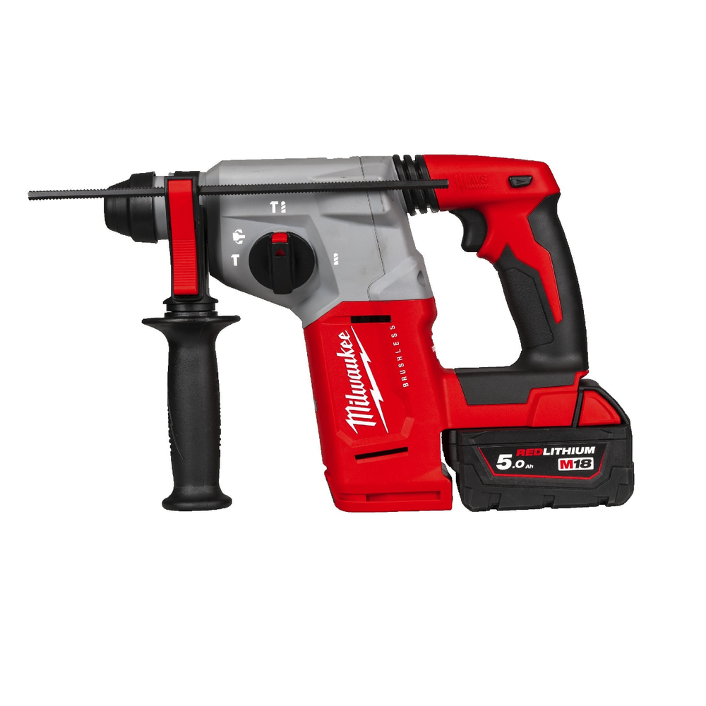 Комплект в кейсе M18 BLH-502X: Аккумуляторный перфоратор 2,3 Дж, Dmax 26 мм, MILWAUKEE M18 BLH-0 ПЛЮС 2 шт Аккумулятора B5 5.0 Ач и Быстрозарядное устройство M12-18 FC 4933478894
