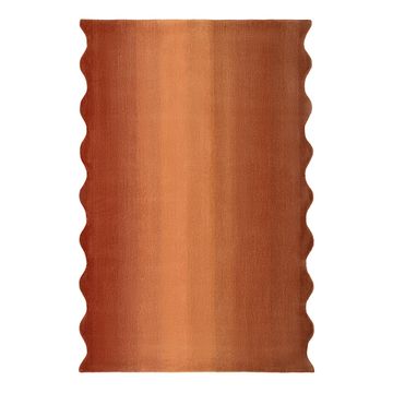 Ковер из шерсти over horizon терракотового цвета из коллекции trendy ruffles, 180х230 см