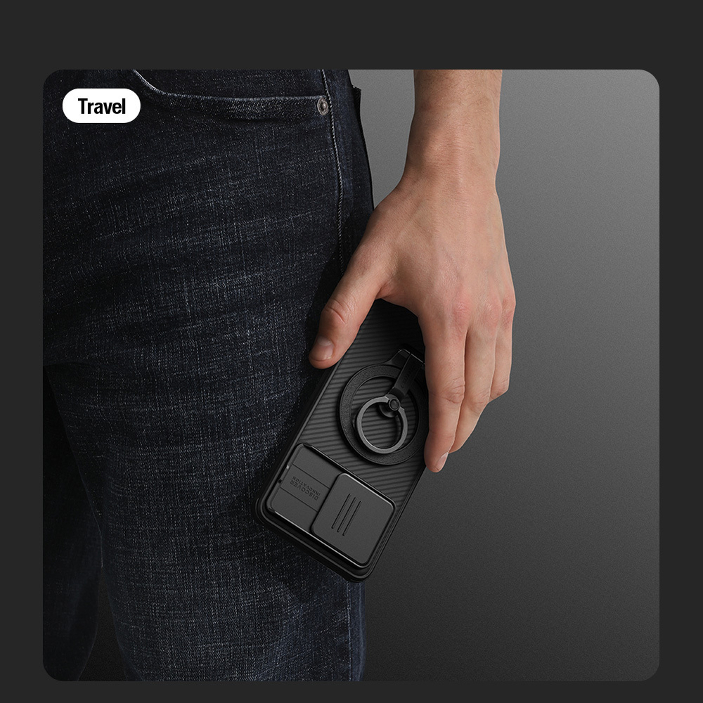 Чехол от Nillkin с защитной шторкой и с встроенным круглым магнитом для Xiaomi Poco F6 Pro, серия CamShield Pro Magnetic Case