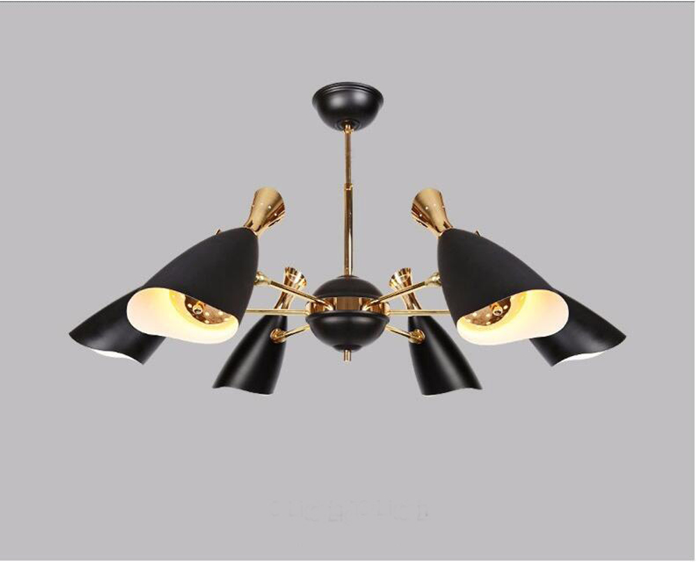 Ceiling design lamp  Duke by Delightfull (6 lampshades,  Black)