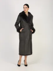 Дубленка зимняя натуральная длинная и теплая