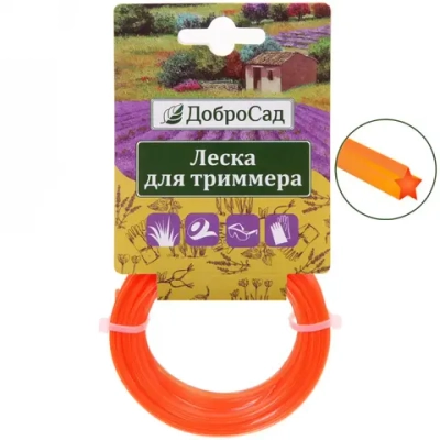 Леска для триммера 1,6мм*15м звезда