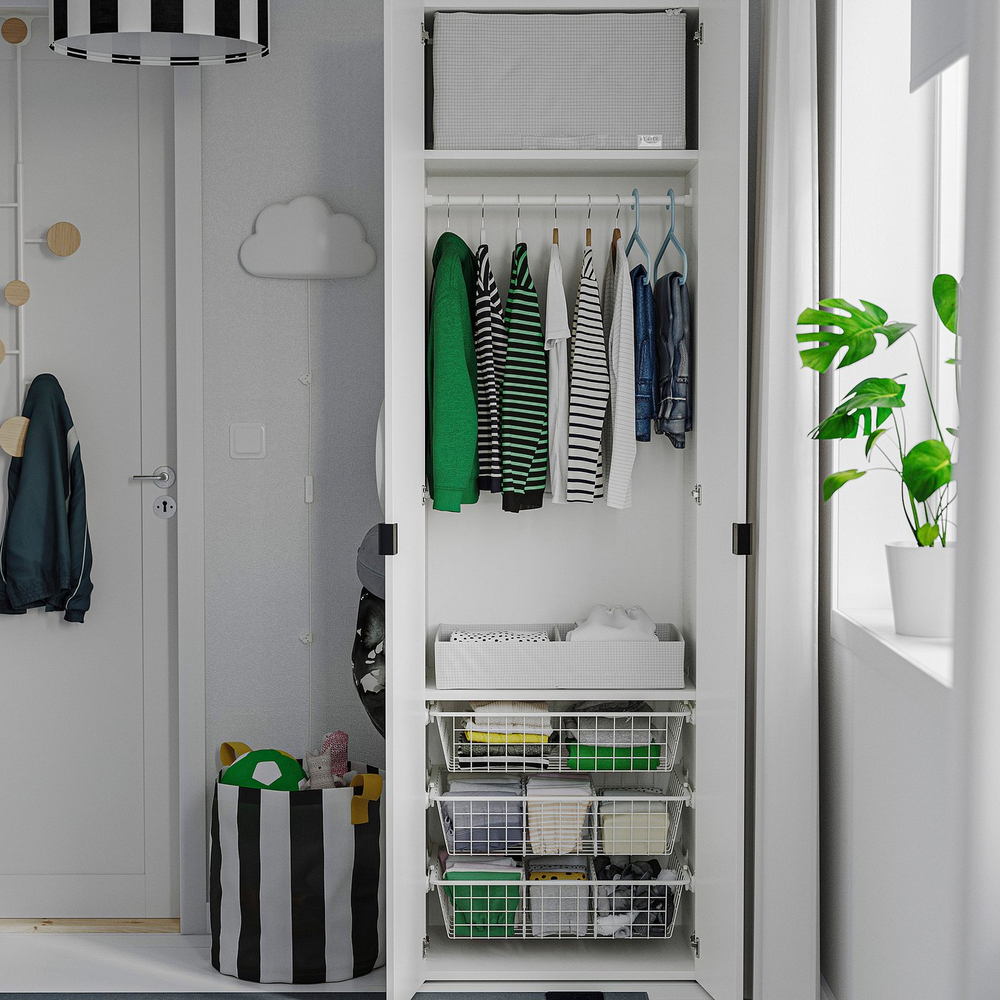 IKEA STUK  (ИКЕА СТУК)  -  Сумка для хранения - белый/черный 34x51x28 см