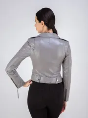 Косуха кожаная куртка демисезонная