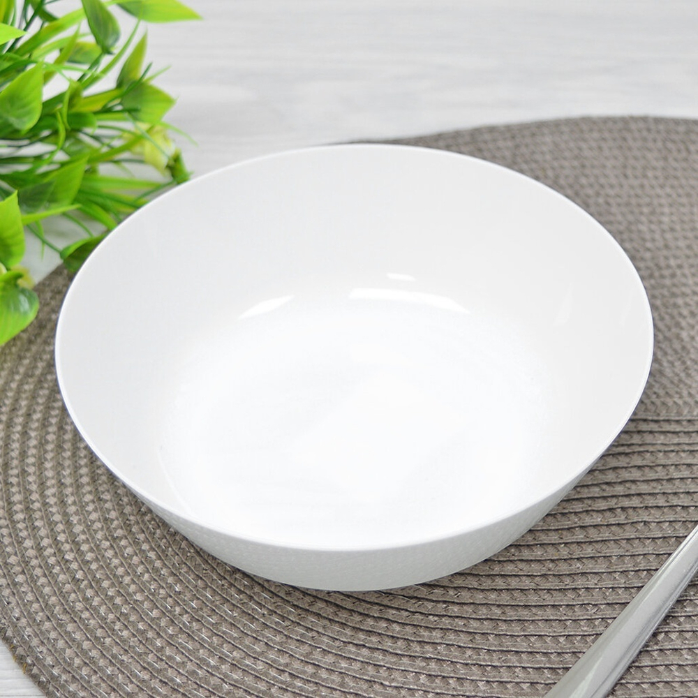 Тарелка глубокая 17см "Натура" белая