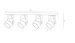 Спот Arte Lamp MIZAR A1311PL-4WH, 4хGU10