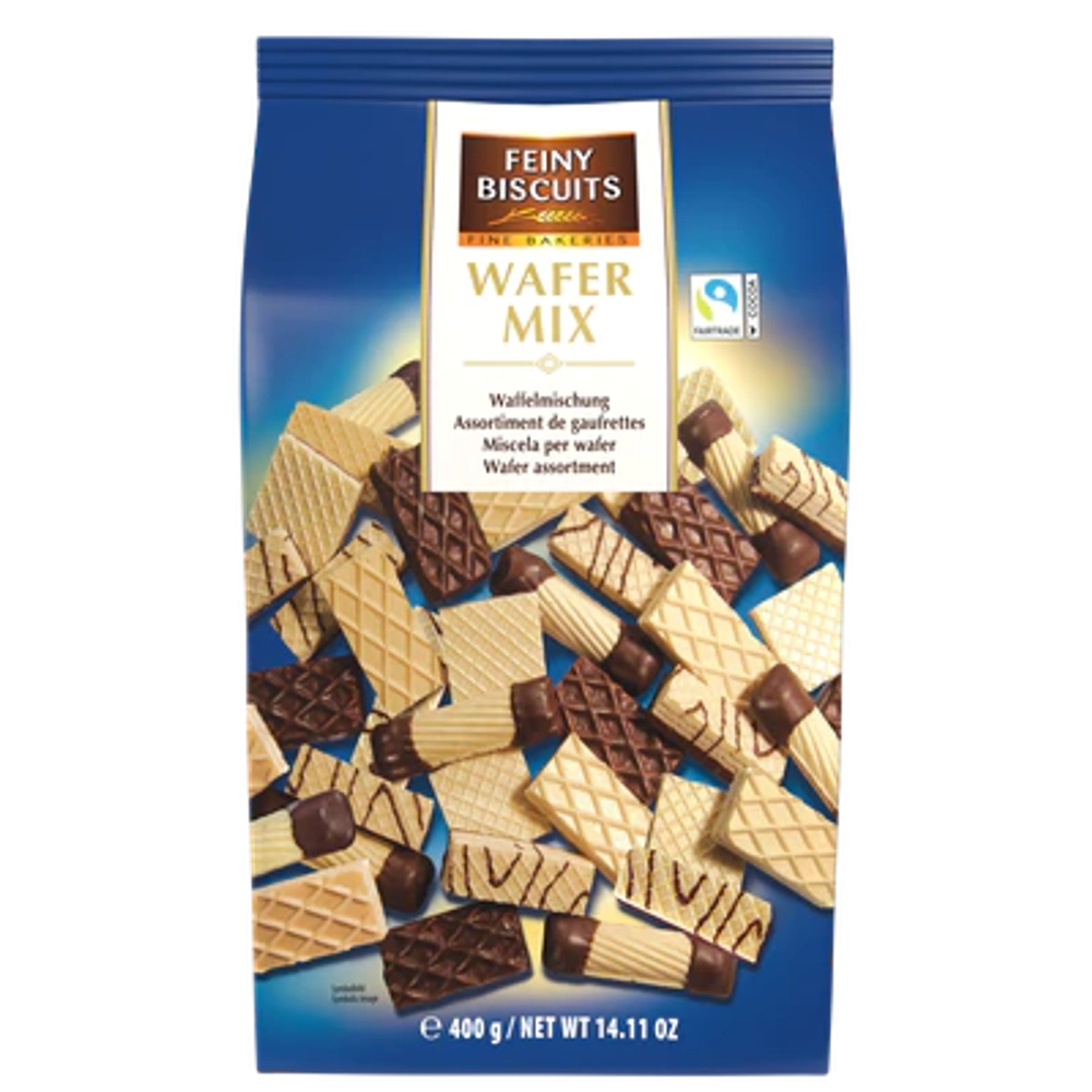 Вафли 400 г, ассорти с темным шоколадом, TM Feiny Biscuit