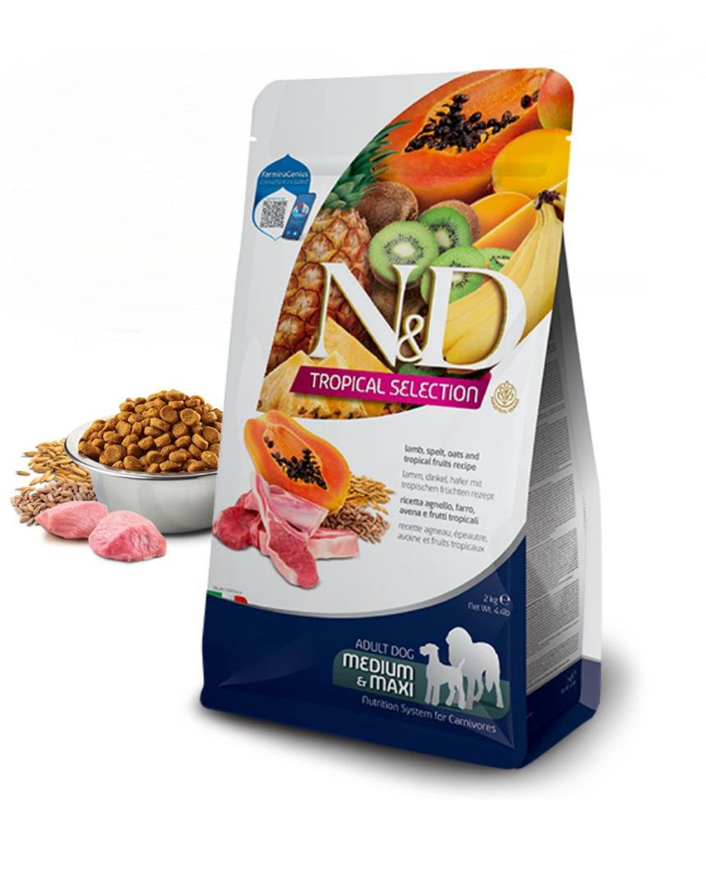 DOG Farmina Tropical Selection Adult Тропикал Селекшн Эдалт для собак средних и крупных пород, с ягнёнком, 2 кг