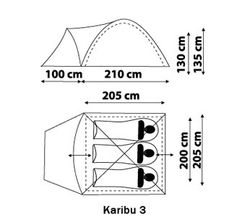 Палатка KARIBU 3 (цвет ROYAL)