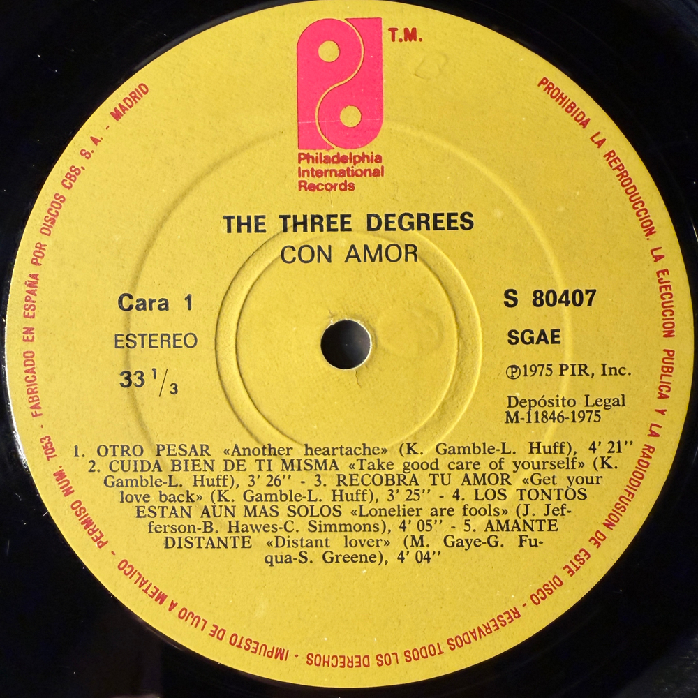 The Three Degrees ‎– With Love (Испания 1975г.)