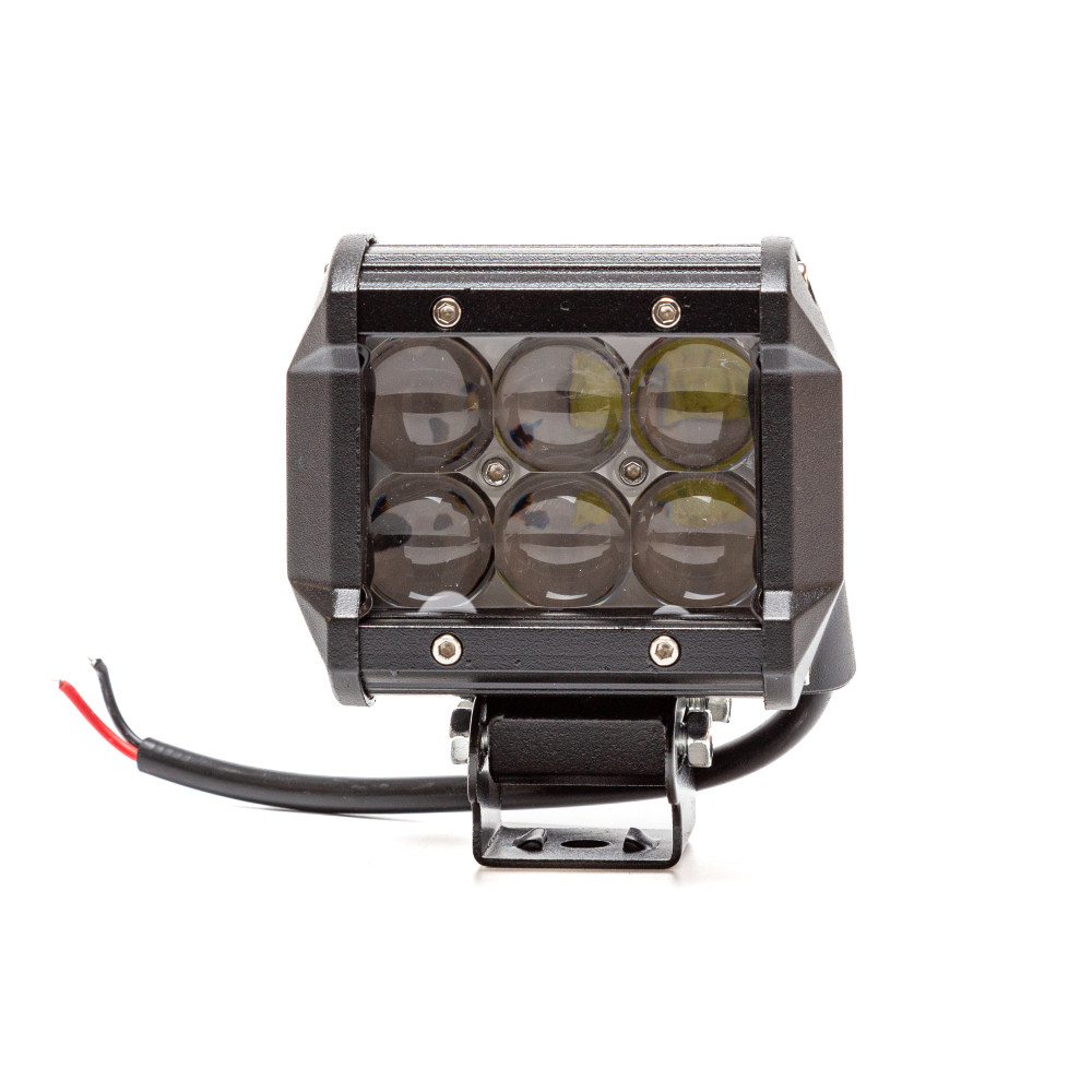AE18RT-6LED-LENS-HC Фара светодиодная дополнительная, прямоугольная 95*65*115, направленный свет, 6 диодов, линзованная, крепление по центру, 18 Вт, 10-30 В