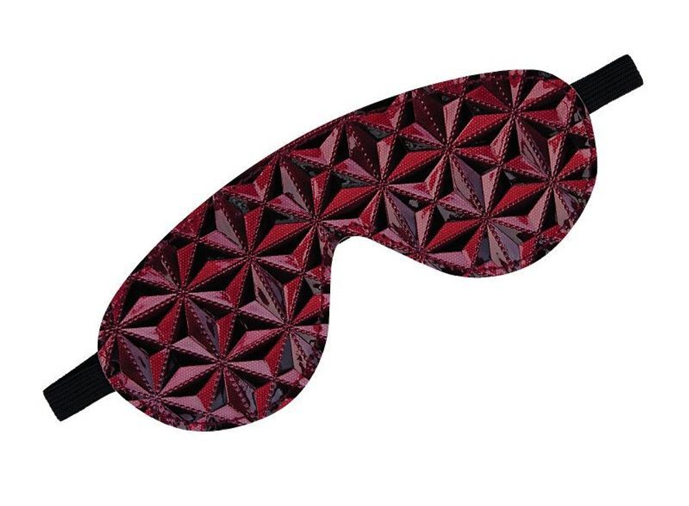 Маска на глаза из материала с 3d-эффектом (Цвет: черный с красным)