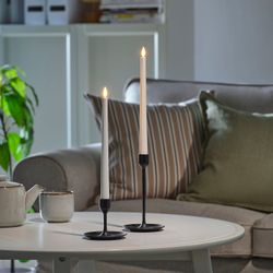 IKEA SMÅLOM  (ИКЕА СМОЛОМ)  -  Свеча коническая LED - на батарейках белая