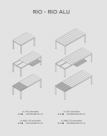 Стол пластиковый раздвижной Nardi Rio 140 Extensibile, антрацит