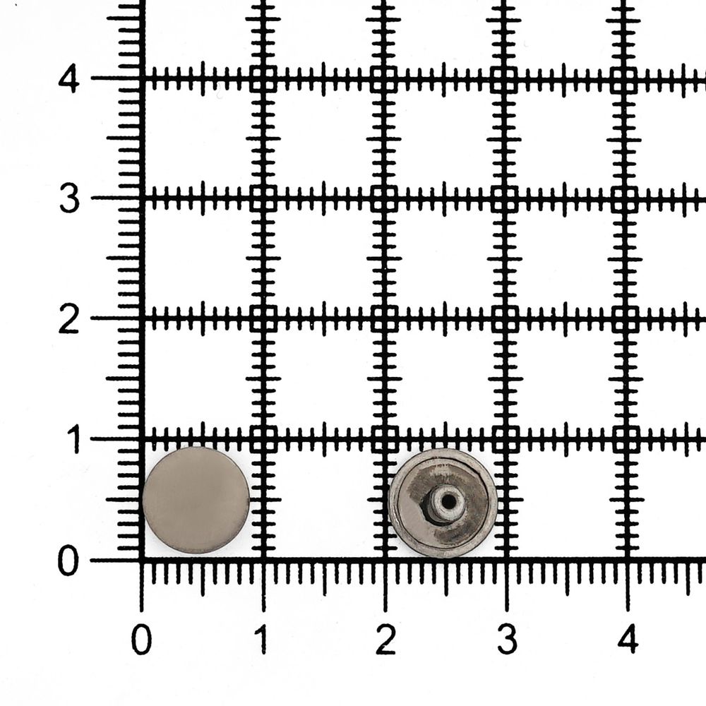 Хольнитены (заклёпки) 2-сторонние ⌀9.0 мм, h=9.0 мм, сталь, №33.5, цв.чер.никель, ≈100 шт, New Star