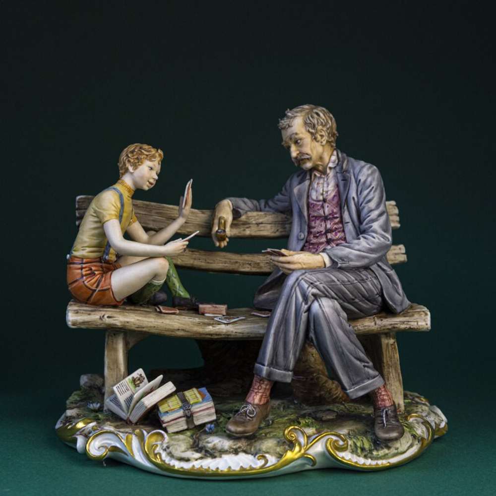 Фарфоровая мануфактура Capodimonte «Игра в карты»
