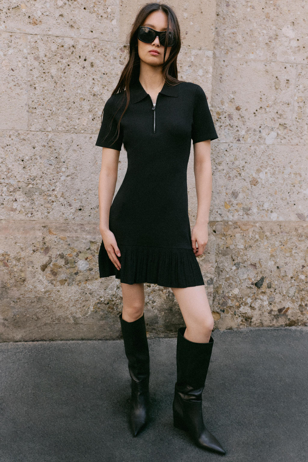 КОРОТКОЕ ПЛАТЬЕ СО СКЛАДКАМИ — ZARA